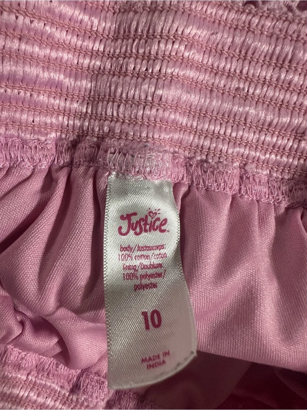 Justice Girls Pink Lace Shorts Size 10 Boho Ruffle Hem Dressy Bottoms